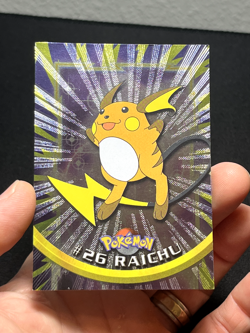 Topps Pokemon TV Animation Series 1 HOLO FOIL Embossed Rays Raichu #26 - Image 1