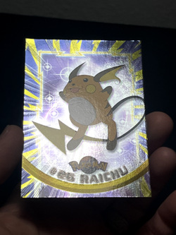 Topps Pokemon TV Animation Series 1 HOLO FOIL Embossed Rays Raichu #26 - Image 2