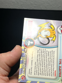 Topps Pokemon TV Animation Series 1 HOLO FOIL Embossed Rays Raichu #26 - Image 5