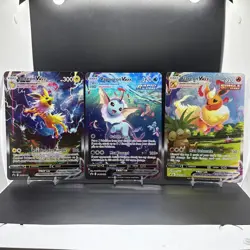 Pokemon TCG VMAX JUMBO Card Set Flareon SWSH180 Vaporeon SWSH182 Jolteon SWSH184 - Image 1