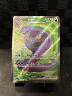 Pokemon Arbok ex 185/165 Ultra Rare Scarlet & Violet 151 NM TCG Card PSA 10 Pot - Image 1