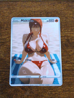 Beautiful Waifu Card - Makima Swim - Goddess ACG Custom DIY Fan Art Card - Image 1