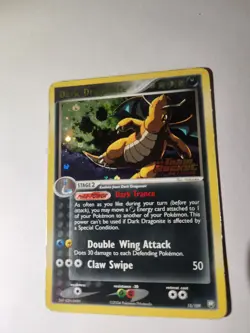 Pokemon Dark Dragonite TCG Holo Rare Card 15/109 Ex Team Rocket Stamp LP/MP - Image 1