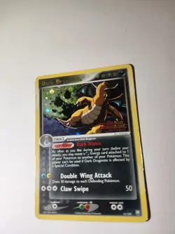 Pokemon Dark Dragonite TCG Holo Rare Card 15/109 Ex Team Rocket Stamp LP/MP - Image 2