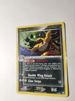 Pokemon Dark Dragonite TCG Holo Rare Card 15/109 Ex Team Rocket Stamp LP/MP - Image 3