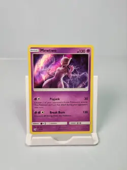 Mewtwo 12/18 Holo Rare Detective Pikachu S&M Pokemon Card 2019 - Image 1