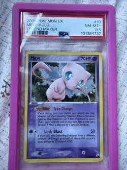 Pokemon Card Holo Mew 10/92 PSA 8.5 MINT ex Legend Maker - Image 1