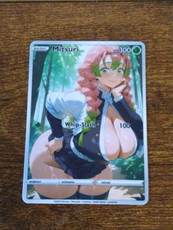 Beautiful Waifu Card - Mitsuri Kanroji Goddess ACG Custom DIY Fan Art Card - Image 1