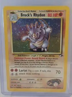 Pokemon Trading Card Brock's Rhydon 2/132 Holo - Image 1