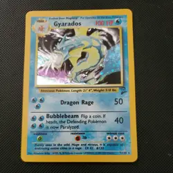 NM POKEMON Card Gyarados Base Set 2 7/130 Holo Unlimited Rare Vintage TCG - Image 1