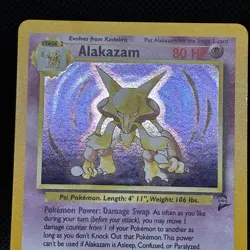 (NM) Alakazam #1/130 Holo Rare 2000 Base Set 2 Vintage Pokemon Card - Image 2