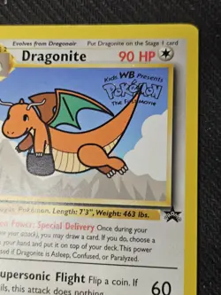 Pokemon Card Dragonite #5 RARE First Movie Stamped Black Star Promo WOTC NM- - Image 3