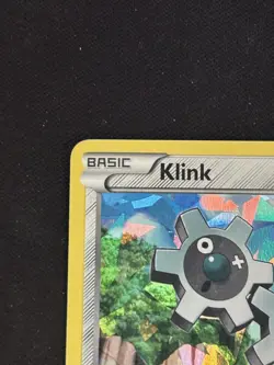 Klink Cracked Ice Holo 74/114 Black and White Pokemon Card LP - Image 4