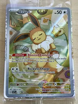 Pokemon Eevee SVP173 Prismatic Evolutions Card Holo ETB Promo SEALED 🧁 - Image 2
