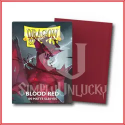 Blood Red 100 Matte Dragon Shield Sleeves Standard Size??for Pokemon MTG DBS DGM - Image 1