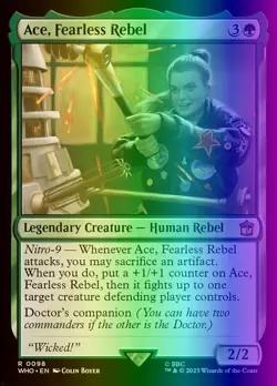 MTG Magic the Gathering Ace, Fearless Rebel (98/1208) Doctor Who LP FOIL - Image 1