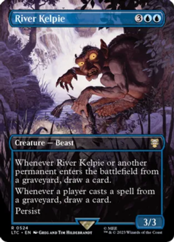 MTG River Kelpie - Borderless, Light Play, English Commander: The Lord of the Ri - Image 1