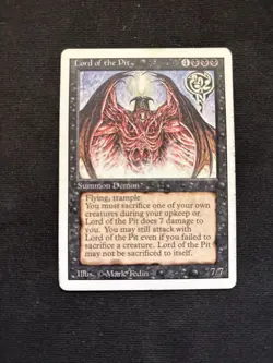 Lord of the Pit Revised Edition Mtg LP - Image 1
