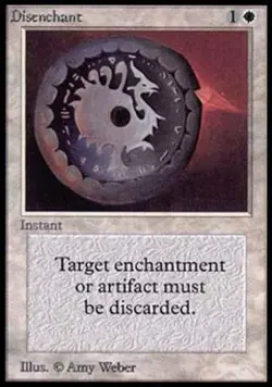 MTG English Disenchant Heavy Play Normal Alpha - Image 1