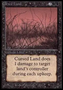 MTG English Cursed Land Heavy Play Normal Alpha - Image 1