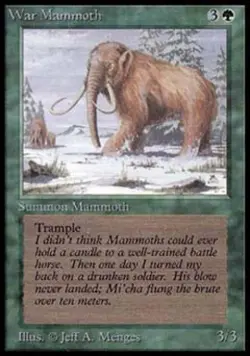 MTG English War Mammoth Medium Play Normal Alpha - Image 1