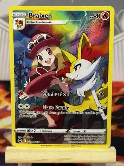 Braixen TG01/TG30 Silver Tempest Trainer Gallery Holo Ultra Rare Pokemon Card NM - Image 1