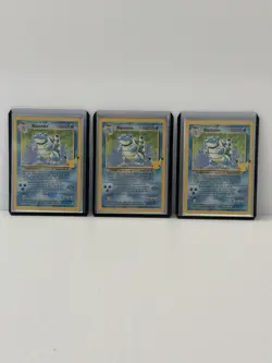 Pokemon Blastoise 25th anniversary Holo Rare Card Lot of 3 Cards - Image 1