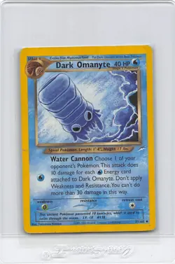 DARK OMANYTE 37/105 - Neo Destiny - 1995-2000 - VINTAGE WotC Pokemon CARD - MP - Image 1