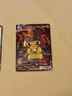 2 Pikachu Pokemon Card Holo GX VSTAR VMAX GX EX Cosplay Art - Image 3