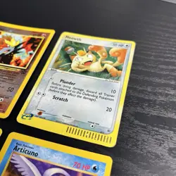Vintage Pokemon TCG Black Star Promo 4 Cards - Meowth Articuno Entei Comp Error - Image 5