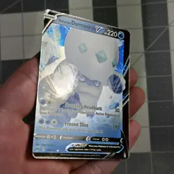 Galarian Darmanitan V Miscut Error Pokemon Card Vivid Voltage 036/185 - Image 2