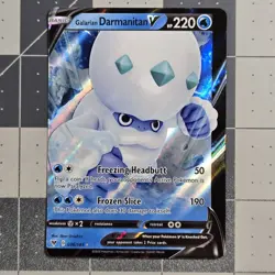 Galarian Darmanitan V Miscut Error Pokemon Card Vivid Voltage 036/185 - Image 4