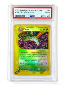 Muk - 23/147 - Reverse Holo Aquapolis PSA 9 Pokemon card (MINT) - Image 1