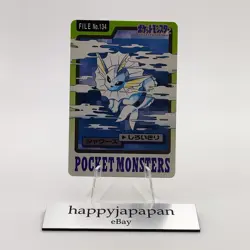 Pokemon Cards Bandai Carddass Vaporeon File No.134 1997 VG Japanese g95 - Image 1