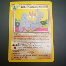 LIGHT MACHAMP 25/105 - Neo Destiny - RARE - VINTAGE WotC Pokemon CARD - NM - Image 1