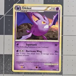 Crobat Misprint Error Text "Oriobat" HGSS Unleashed Pokemon Card 14/95 - Image 3