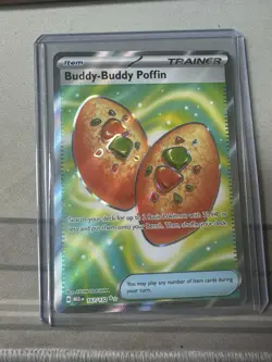 Buddy Buddy Poffin 167/132 Mega Evolution Secret Rare Pokemon Card Free Ship - Image 1