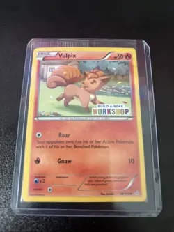 20/160 Build-A-Bear Workshop Pokemon Vulpix Card Basic Roar & Gnaw Moves - Image 1