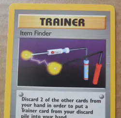 Item Finder 74/102 Rare Non-Holo Base Set Pokemon Trainer Card LP/MP - Image 2