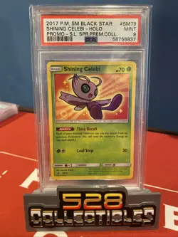 2017 Pokemon SM Black Star Promo #SM79 Shining Celebi-Holo Card PSA 9 - Image 1