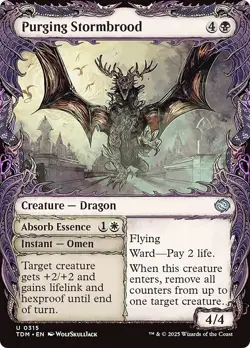 FOIL Showcase PURGING STORMBROOD mtg NM-M Tarkir Dragonstorm 1 Unc - Image 1