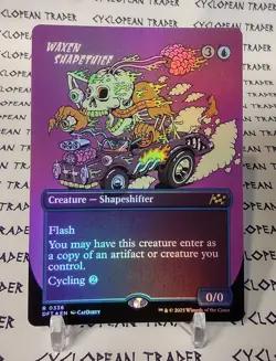 FOIL Borderless WAXEN SHAPETHIEF mtg NM-M Aetherdrift Rare - Image 1