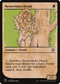 FOIL Showcase NEVERWINTER DRYAD mtg NM Forgotten Realms Common - Image 1