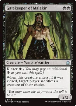 FOIL GATEKEEPER OF MALAKIR mtg NM Foundations 1 Unc - Image 1