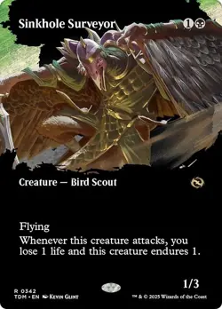 FOIL Borderless SINKHOLE SURVEYOR mtg NM-M Tarkir Dragonstorm 1 Rare - Image 1