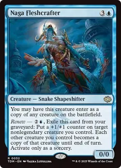 FOIL NAGA FLESHCRAFTER mtg NM Tarkir Dragonstorm 1 Rare - Image 1