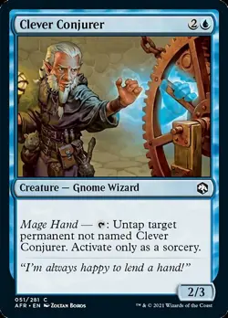 FOIL CLEVER CONJURER mtg NM Adventures in The Forgotten Realms 1 Common - Image 1