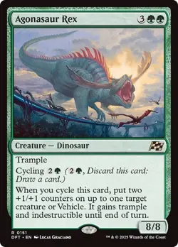FOIL AGONASAUR REX mtg NM Aetherdrift 1 Rare - Image 1