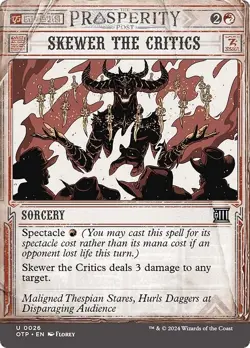 FOIL SKEWER THE CRITICS mtg NM-M Breaking News Unc - Image 1