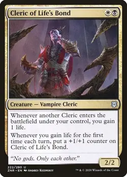 FOIL CLERIC OF LIFE'S BOND mtg NM Zendikar Rising 1 Unc - Image 1